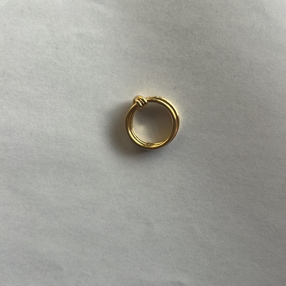 Tia 18k Gold Vermeil Band Ring in White Sapphire - Picture 3 of 4